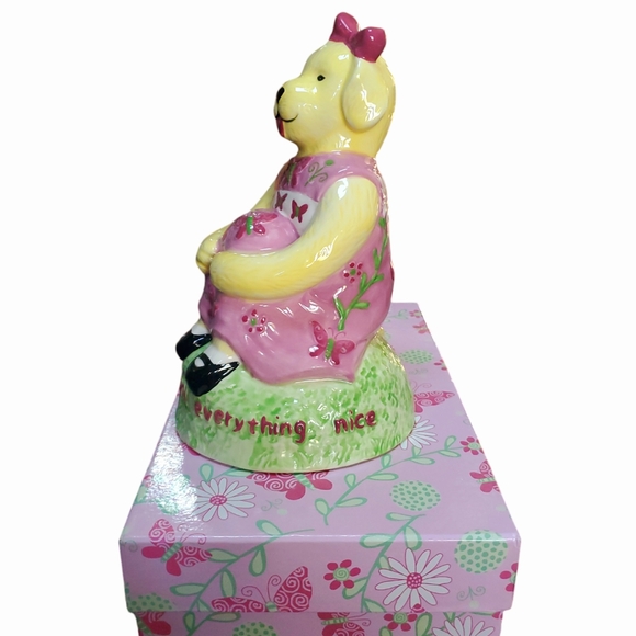 Kelly B Rightsell Designs For Pickles Ceramic Coin Bank Sunny Coin Bank 9" NIB - Picture 4 of 9
